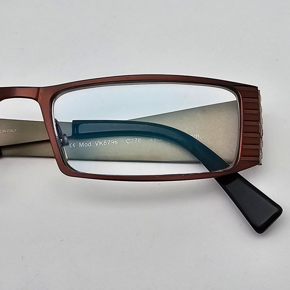 Vanni Mod. VK8796 C176 Bronze Grey Rectangular Eyeglasses Frame Italy 49-15-135 - Picture 11 of 12